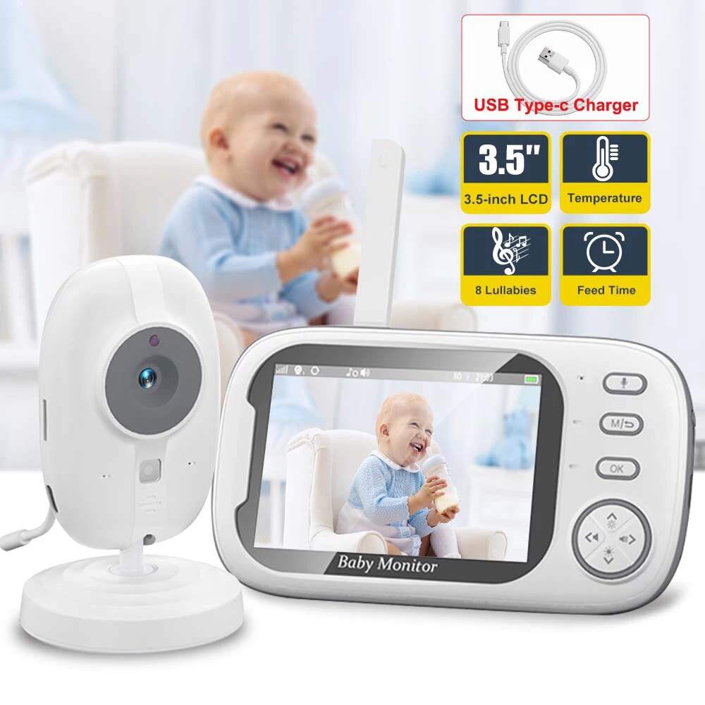 Audio Music For Video - 3.5 ''Video Baby Monitor 2.4G Mother