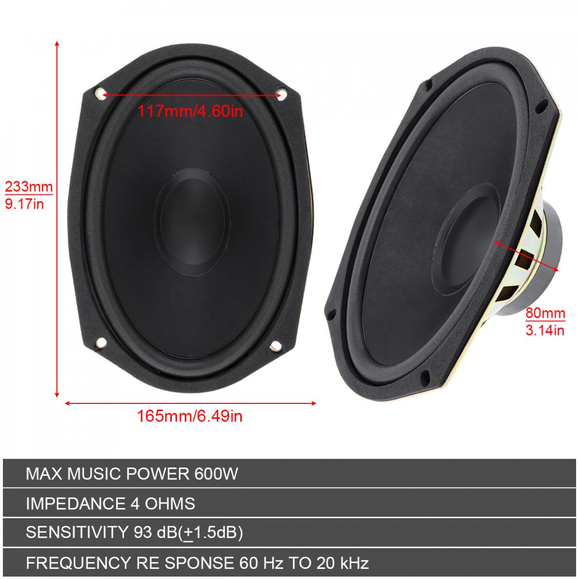 1 / 2 pezzi 6x9 pollici 600W a - Audio X Music recensione e prezzo